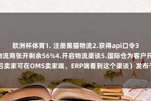 欧洲杯体育1. 注册黑猫物流2.获得api口令3. 极风国际仓系统添加物流商张开剩余56%4.开启物流渠谈5.国际仓为客户开启物流渠谈（开启后卖家可在OMS卖家端、ERP端看到这个渠谈）发布于：广东省-开云「中国」kaiyun网页版登录入口