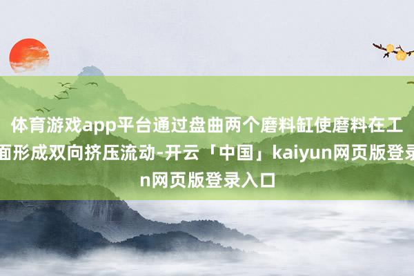 体育游戏app平台通过盘曲两个磨料缸使磨料在工件里面形成双向挤压流动-开云「中国」kaiyun网页版登录入口
